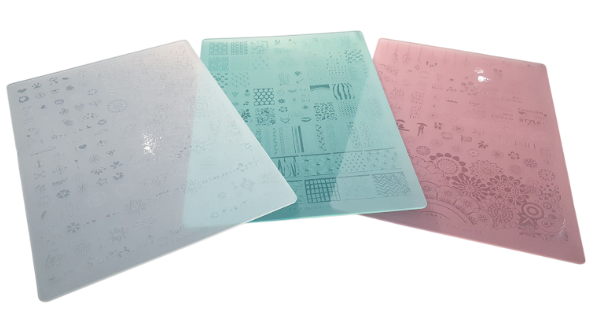 Placa Stamping Acrilico Deco uñas  Grande 100 dibujos Thuya